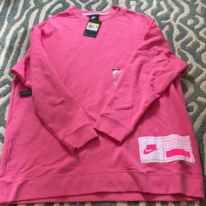 Nike Sportswear Pink Oversize Fleece Crew NWT